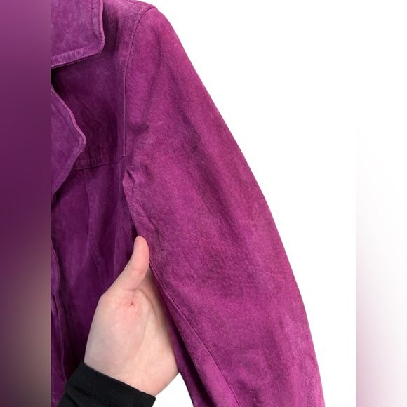 Chicos purple leather blazer jacket - Picture 3 of 5